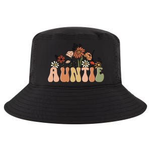 Floral Auntie Retro Groovy Auntie New Auntie Mothers Day Gift Cool Comfort Performance Bucket Hat