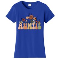 Floral Auntie Retro Groovy Auntie New Auntie Mothers Day Gift Women's T-Shirt