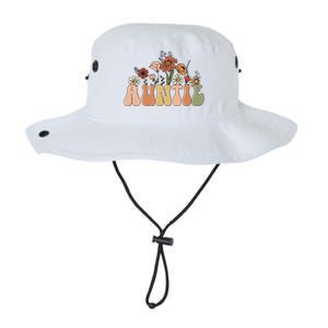 Floral Auntie Retro Groovy Auntie New Auntie Mothers Day Gift Legacy Cool Fit Booney Bucket Hat