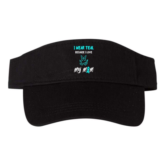 Food Allergy Ribbon I Love My Mom Food Allergy Awareness Valucap Bio-Washed Visor