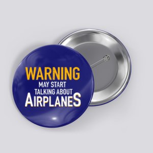 Funny Airplane Rc Pilot Flying Gift Warning Airplanes Meaningful Gift Button