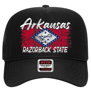 Funny Arkansas Razorback State High Crown Mesh Back Trucker Hat