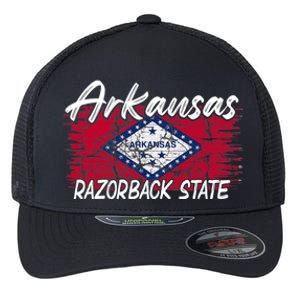 Funny Arkansas Razorback State Flexfit Unipanel Trucker Cap