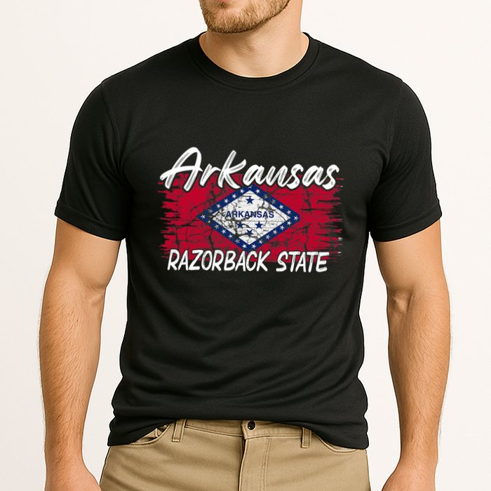 Funny Arkansas Razorback State Cooling Performance Crew T-Shirt