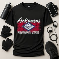 Funny Arkansas Razorback State Cooling Performance Crew T-Shirt