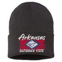 Funny Arkansas Razorback State Sustainable Knit Beanie