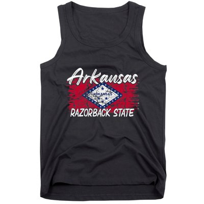 Funny Arkansas Razorback State Tank Top