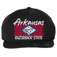 Funny Arkansas Razorback State Wool Snapback Cap