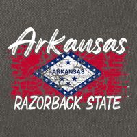 Funny Arkansas Razorback State Cotton Canvas Backpack