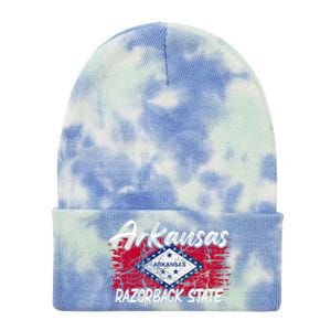 Funny Arkansas Razorback State Tie Dye 12in Knit Beanie