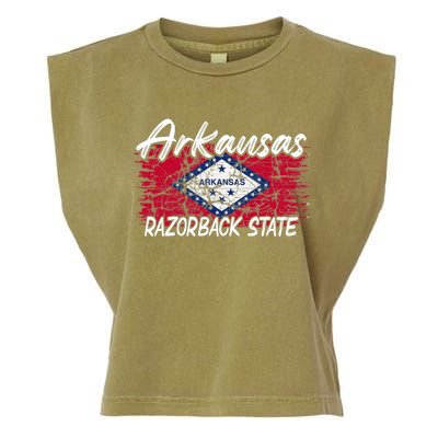 Funny Arkansas Razorback State Garment-Dyed Women's Muscle Tee