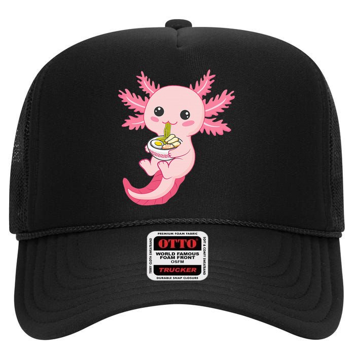 Funny Axolotl Ra Design High Crown Mesh Back Trucker Hat