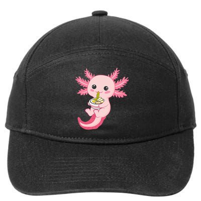 Funny Axolotl Ra Design 7-Panel Snapback Hat