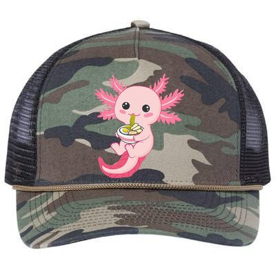 Funny Axolotl Ra Design Retro Rope Trucker Hat Cap