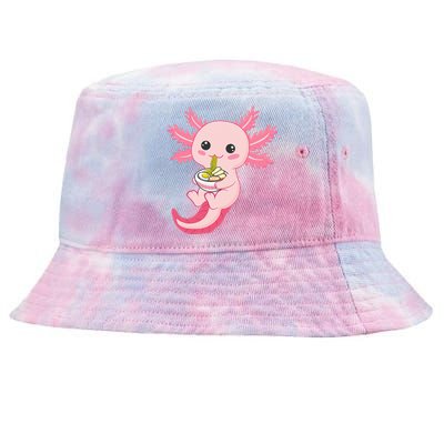 Funny Axolotl Ra Design Tie-Dyed Bucket Hat