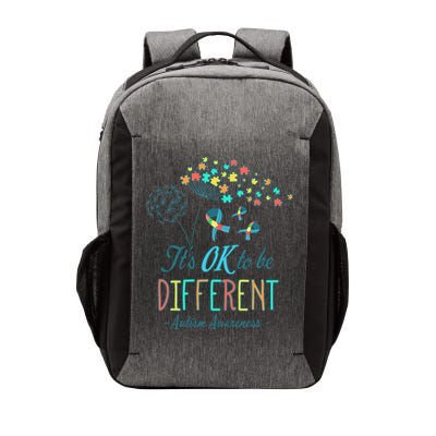 Flower Autism Ribbon Colorful Gifts It's Ok To Be Different Vector Backpack