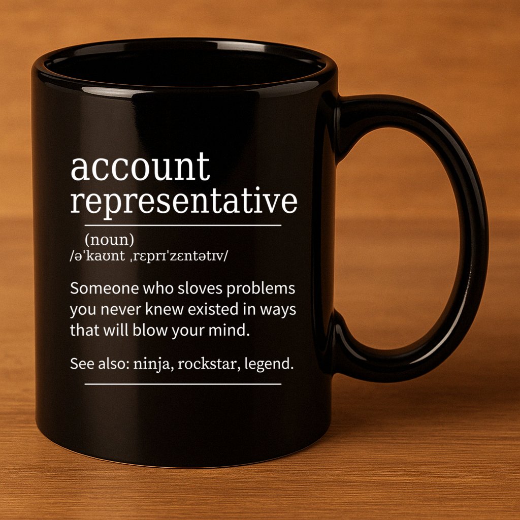 Funny Account Representative Definition Cute Gift 11oz C Handle Ceramic Mug