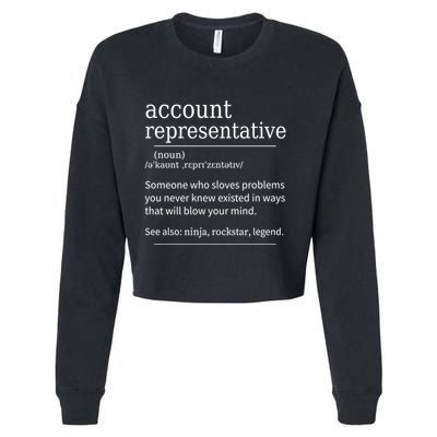 Funny Account Representative Definition Cute Gift Cropped Pullover Crew