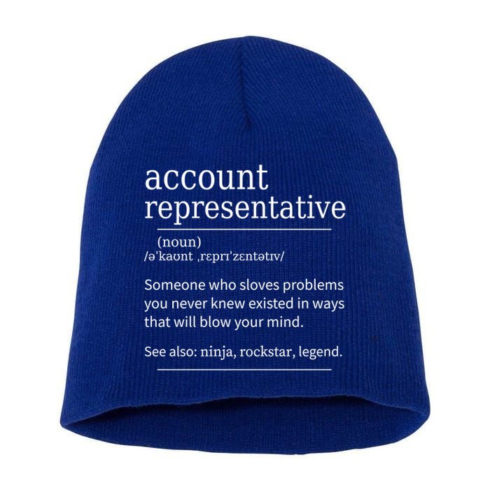 Funny Account Representative Definition Cute Gift Short Acrylic Beanie