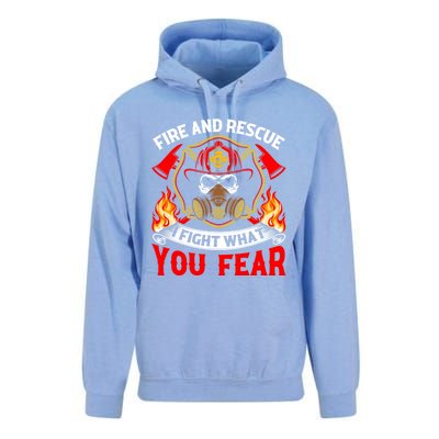 Fire And Rescue I Fight What You Fear Firefighter Fire Meaningful Gift Unisex Surf Hoodie