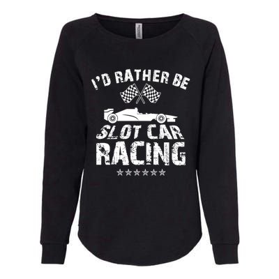 Formula Auto Racing Slot Car Checkered Flag Gift Womens California Wash Sweatshirt