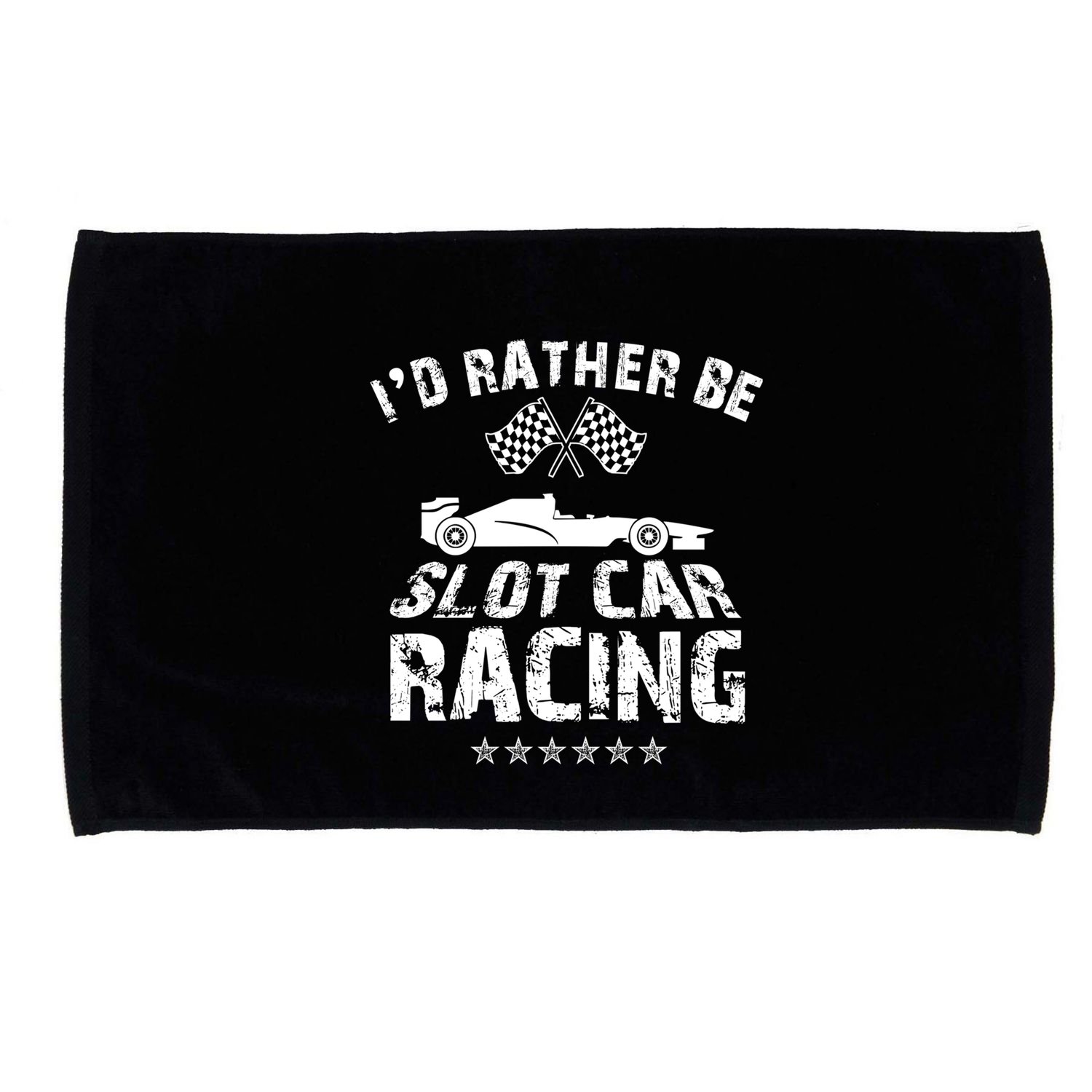 Formula Auto Racing Slot Car Checkered Flag Gift Microfiber Hand Towel