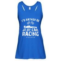 Formula Auto Racing Slot Car Checkered Flag Gift Ladies Essential Flowy Tank