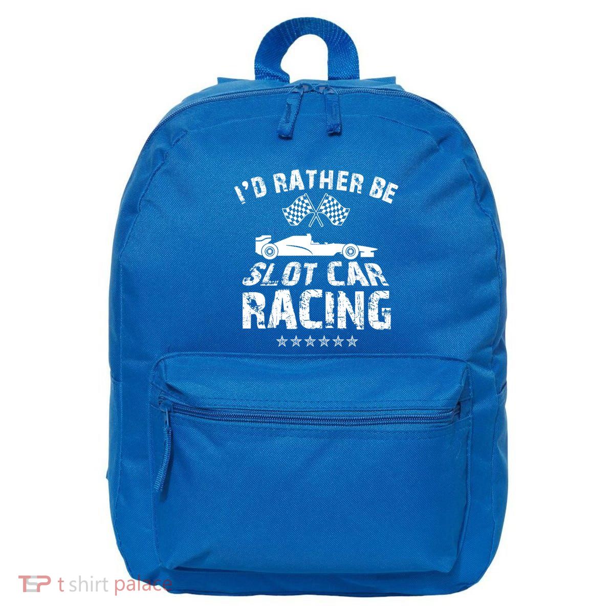Formula Auto Racing Slot Car Checkered Flag Gift 16 in Basic Backpack
