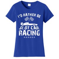 Formula Auto Racing Slot Car Checkered Flag Gift Women's T-Shirt