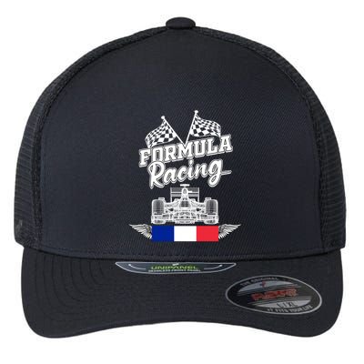 French Auto Race France Flag Formula Racing Car Racer Fans Gift Flexfit Unipanel Trucker Cap
