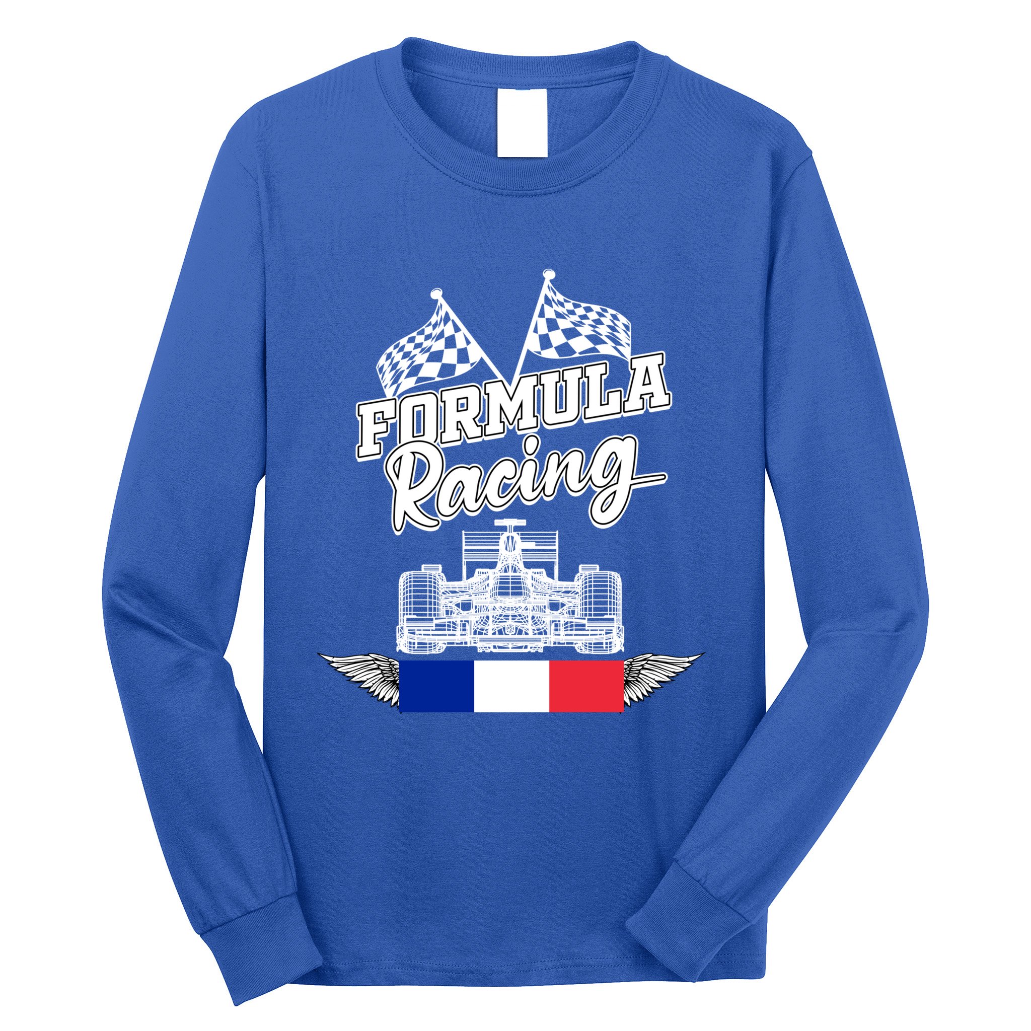 French Auto Race France Flag Formula Racing Car Racer Fans Gift Long Sleeve Shirt