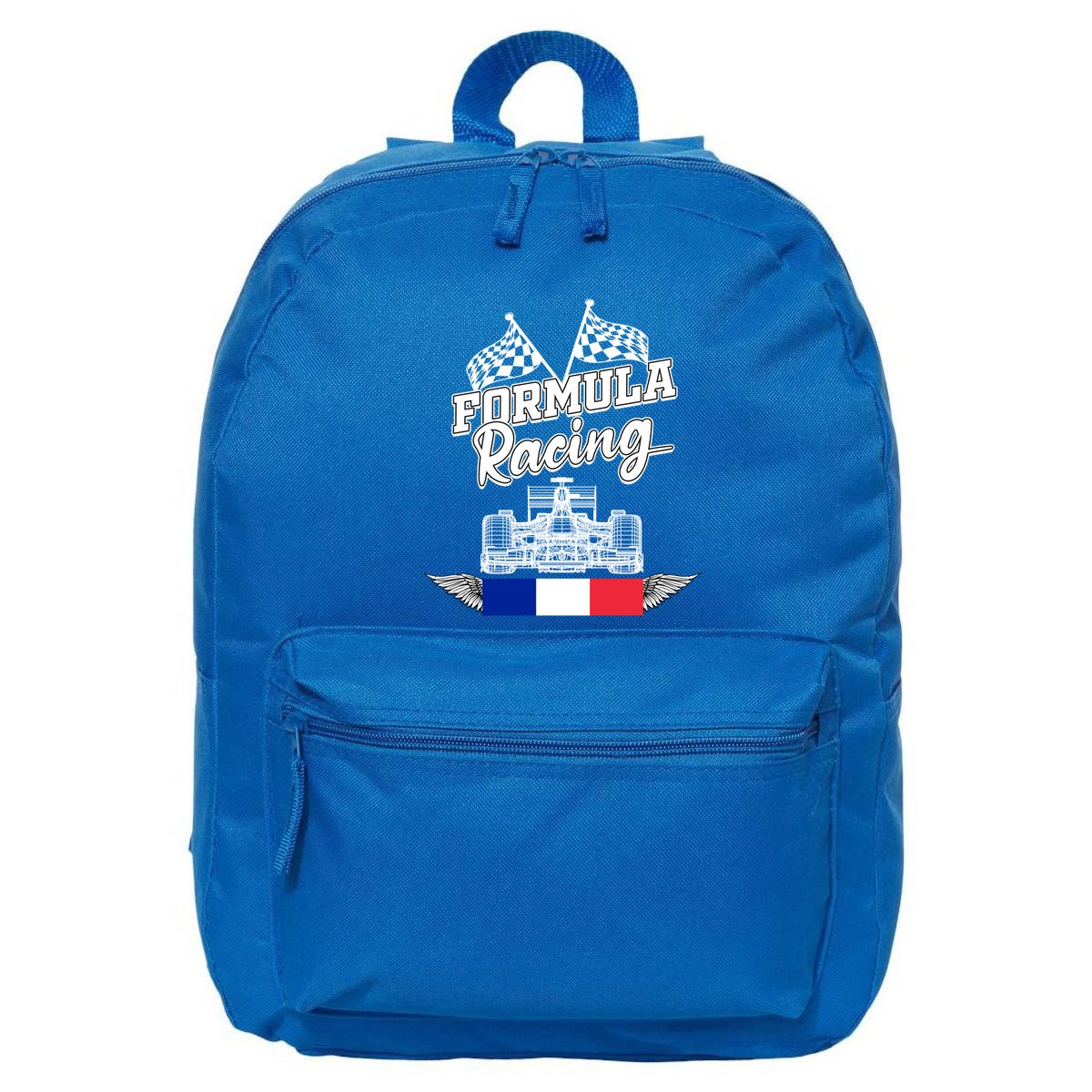French Auto Race France Flag Formula Racing Car Racer Fans Gift 16 in Basic Backpack