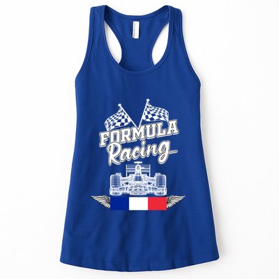 French Auto Race France Flag Formula Racing Car Racer Fans Gift Womens Tank Top