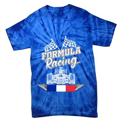 French Auto Race France Flag Formula Racing Car Racer Fans Gift Tie-Dye T-Shirt