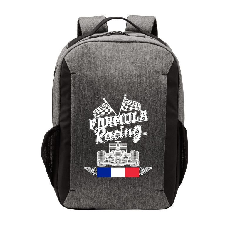 French Auto Race France Flag Formula Racing Car Racer Fans Gift Vector Backpack