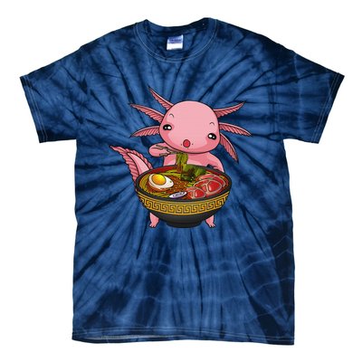 Funny Axolotl Ra Noodle Japanese Art  Tie-Dye T-Shirt