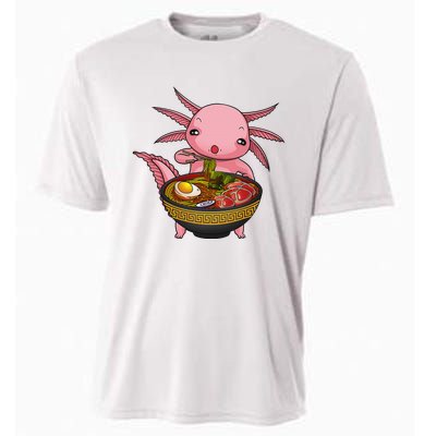 Funny Axolotl Ra Noodle Japanese Art  Cooling Performance Crew T-Shirt