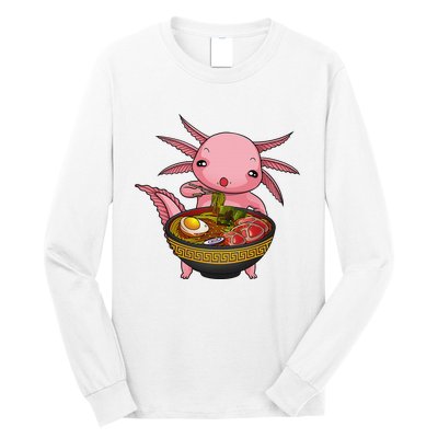 Funny Axolotl Ra Noodle Japanese Art  Long Sleeve Shirt