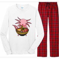 Funny Axolotl Ra Noodle Japanese Art  Long Sleeve Pajama Set