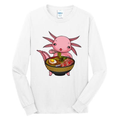 Funny Axolotl Ra Noodle Japanese Art  Tall Long Sleeve T-Shirt