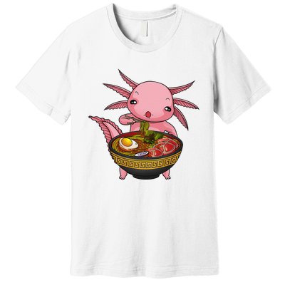 Funny Axolotl Ra Noodle Japanese Art  Premium T-Shirt