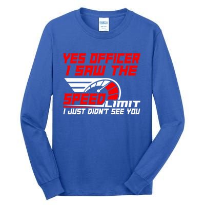 Funny Auto Racing For Car And Motorcycle Enthusiasts Gift Tall Long Sleeve T-Shirt