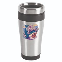 Funny Astronaut Riding Shark 16oz Travel Tumbler