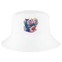 Funny Astronaut Riding Shark Cool Comfort Performance Bucket Hat