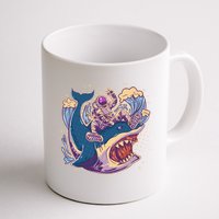 Funny Astronaut Riding Shark Mug