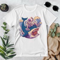 Funny Astronaut Riding Shark Premium T-Shirt