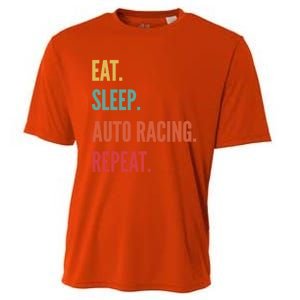 Funny Auto Racing Gift Eat Sleep Auto Racing Repeat Great Gift Cooling Performance Crew T-Shirt