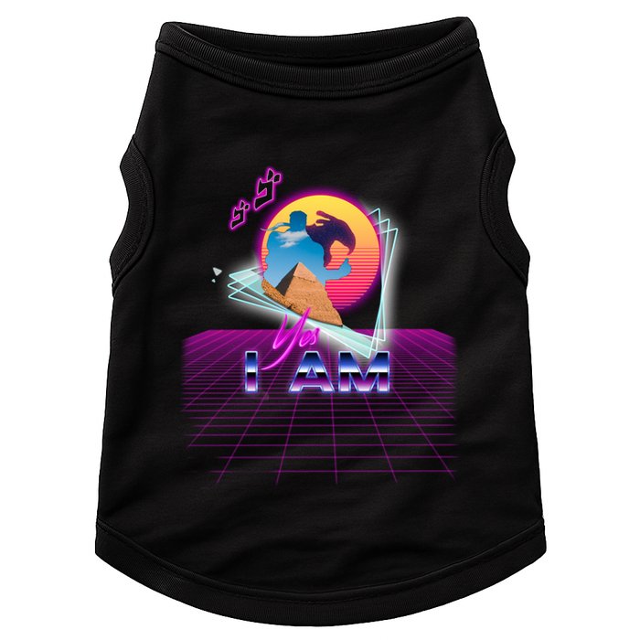 Funny Aesthetic Retro Vaporwave Synthwave Avdol Yes I Am Meme Quote Doggie Tank