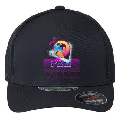 Funny Aesthetic Retro Vaporwave Synthwave Avdol Yes I Am Meme Quote Flexfit Unipanel Trucker Cap