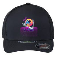 Funny Aesthetic Retro Vaporwave Synthwave Avdol Yes I Am Meme Quote Flexfit Unipanel Trucker Cap